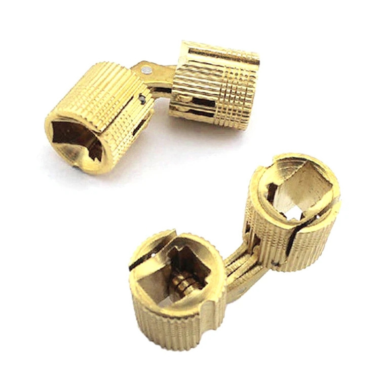 Copper Hinges Cylindrical Hidden Cabinet Invisible Brass Hinges Mount for Furniture Hardware