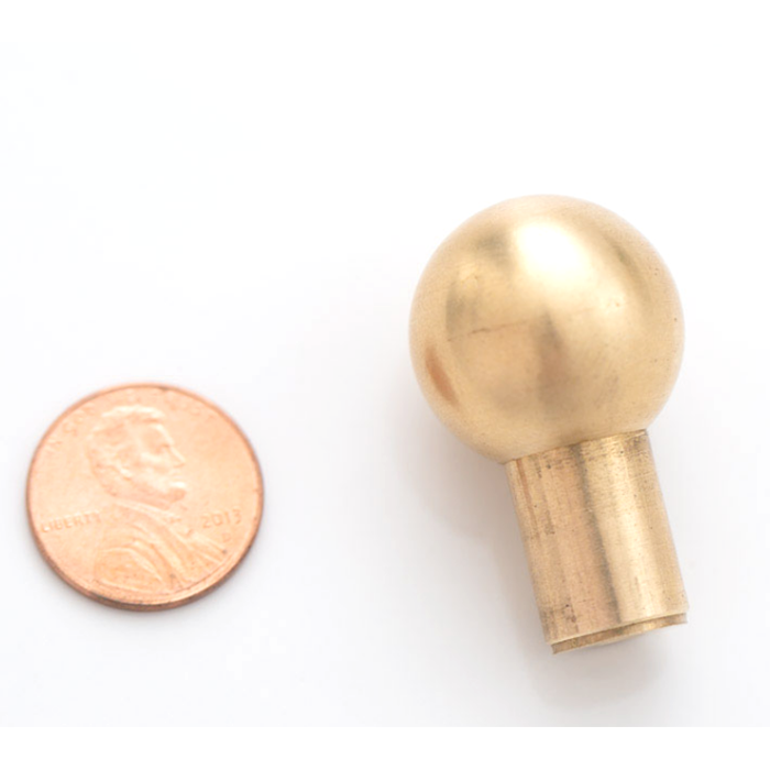 Precision 4950BAB Brushed Antique Brass Cabinet Knob Solid Raw Brass Cabinet Knob