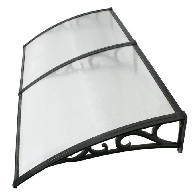 custom Outdoor Polycarbonate Cover Outdoor Front Door Patio Canopy for UV Rain Snow Sunlight Protection