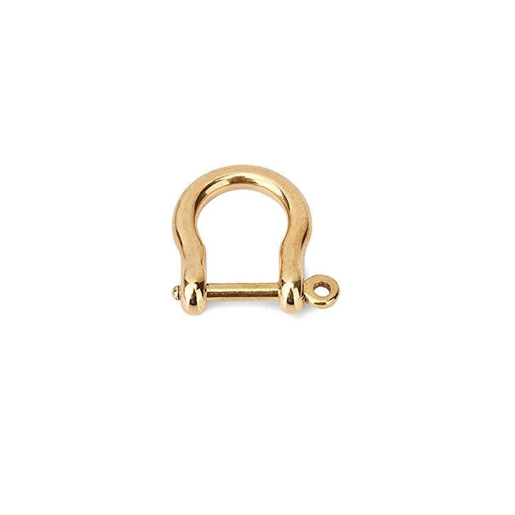 Multi Purpose Pure Copper D-Ring Screw Pin Anchor Bow Shackle Rigging for Handbag Quick Hook