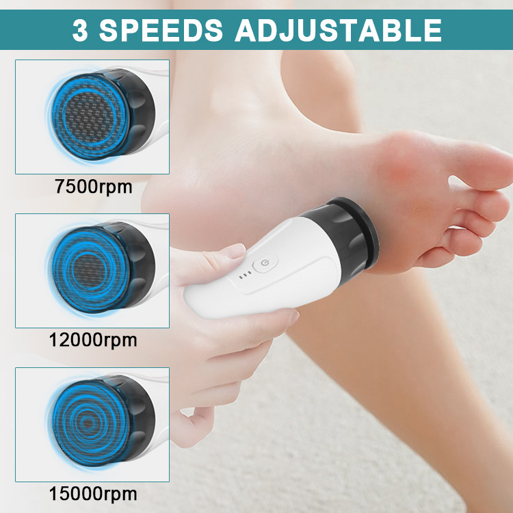 USB Rechargeable Cordless Foot Callus Remover Scrubber Hard Dead Skin Foot File Shaver Easy to Hold