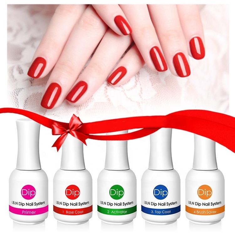 10ml Bottle Dipping Liquid  Nail Glue Starter Kit For Dip Powder System Manicure Gel Base/Gel Top/Activator/Brush Saver/Bond