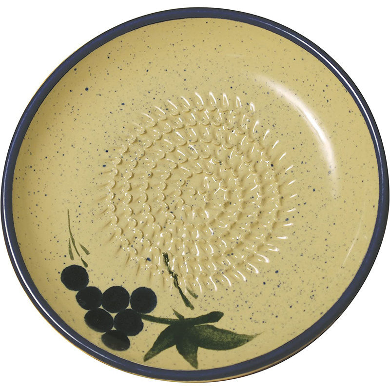 New Product Handmade wholesale Ceramic grater garlic and ginger  plate