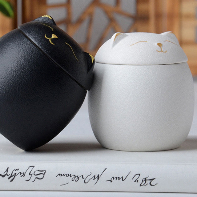 OEM Cat Shape Memorial Cremation Pet Cinerary Casket,Customizable Wholesale Small Animal Pet Ashes Urn