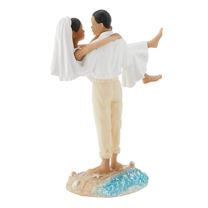 custom resin home decor cake topper New Beach Wedding Figurine Cake Topper Wholesale