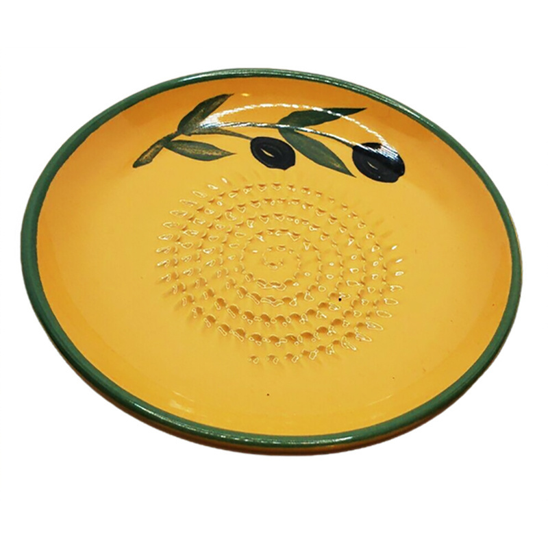 New Product Handmade wholesale Ceramic grater garlic and ginger  plate