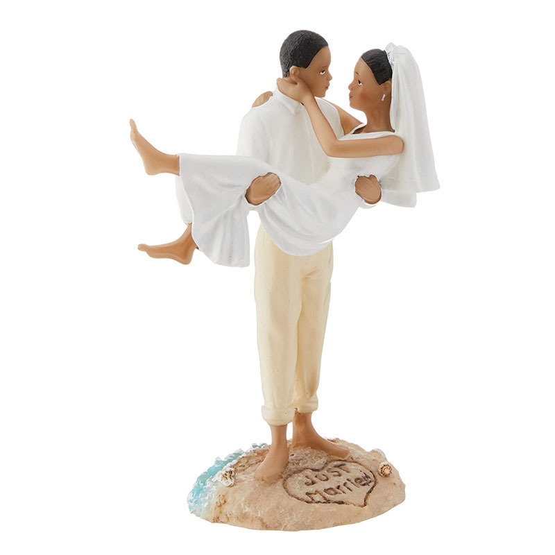 custom resin home decor cake topper New Beach Wedding Figurine Cake Topper Wholesale