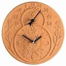 Custom hanging terracotta quartz wall clock high quality outdoor Indoor decorative terracotta wall clock