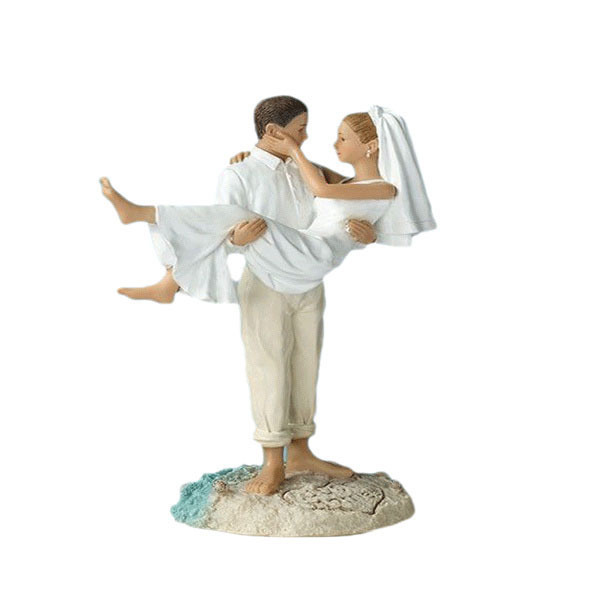 custom resin home decor cake topper New Beach Wedding Figurine Cake Topper Wholesale