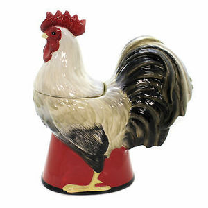 Chicken shaped ceramic animal cookie jars for sale