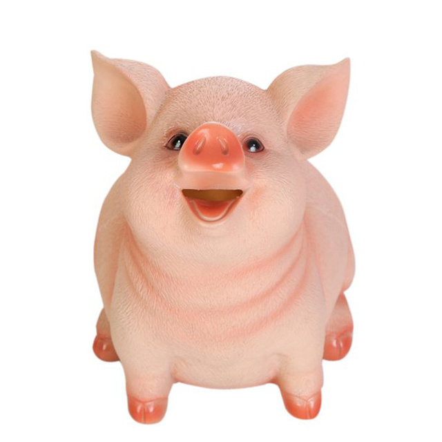 Child cute pig piggy bank money safe box animal pink useful decor money atm counter bank