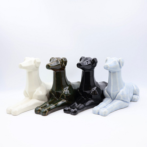 Wholesale handmade pet for urns custom craft high quality multiple color ceramic dog cremation ashes urn