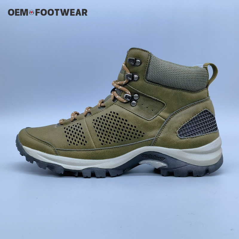 High quality Hiking boots for men leather winter outdoor High top hiking shoes camping casual sport trekking shoes