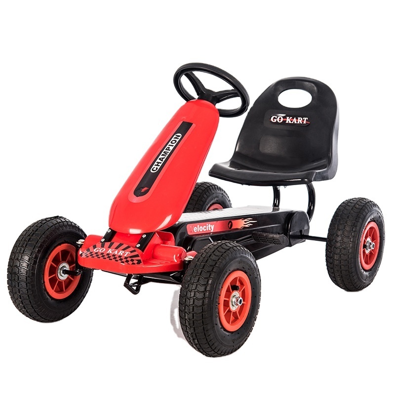 Children racing toy solid and pneumatic tire kids steering wheel bike four wheels pedal go kart