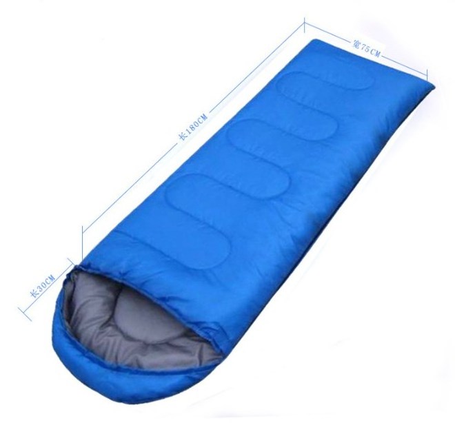 Europe Custom outdoor folding thicken waterproof camping 650g outdoor cheap sleeping bag