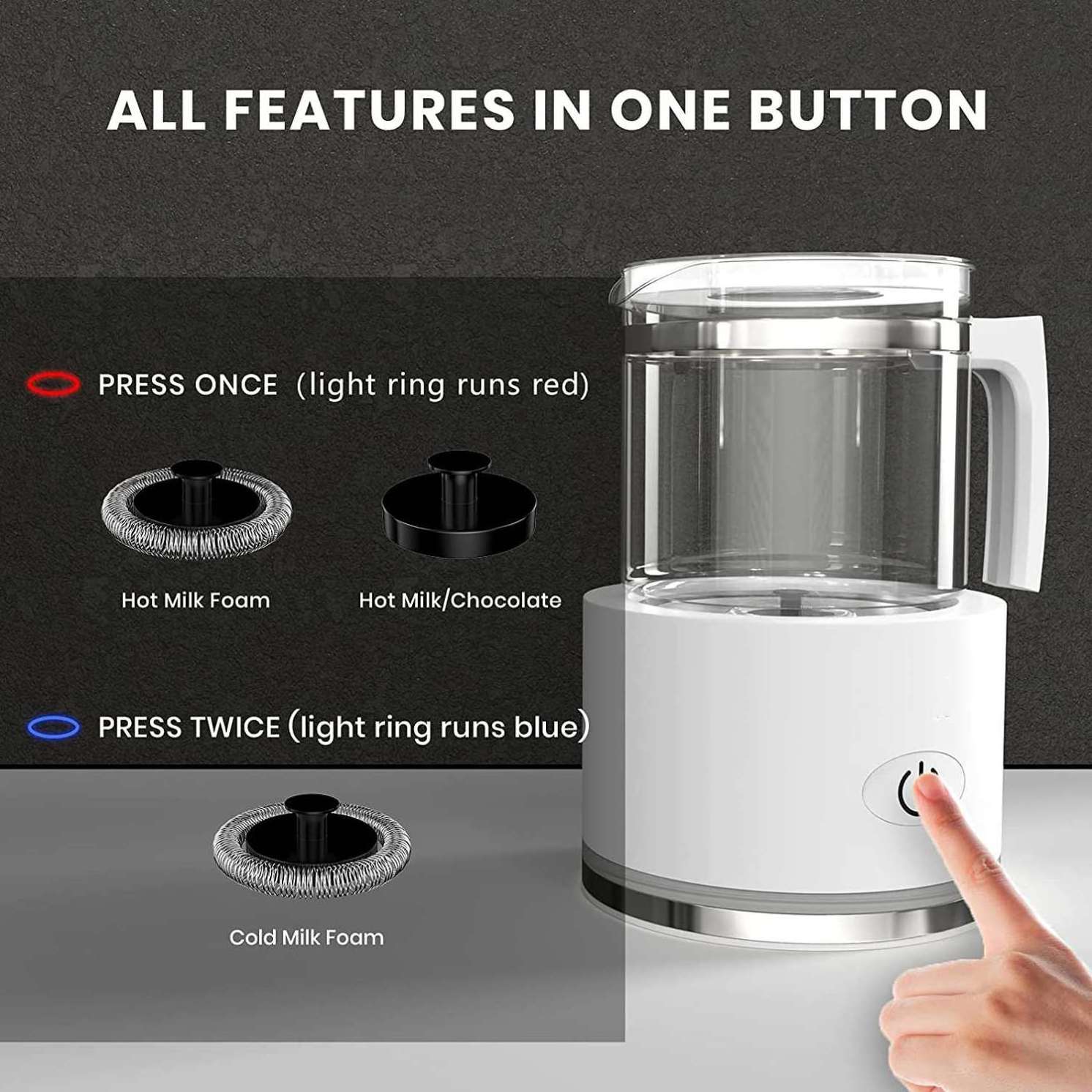 Wholesale Milk Frother Hot or Cold Electric Coffee Warmer Steamer Automatic Foam Maker for Drink Macchiato Chocolate