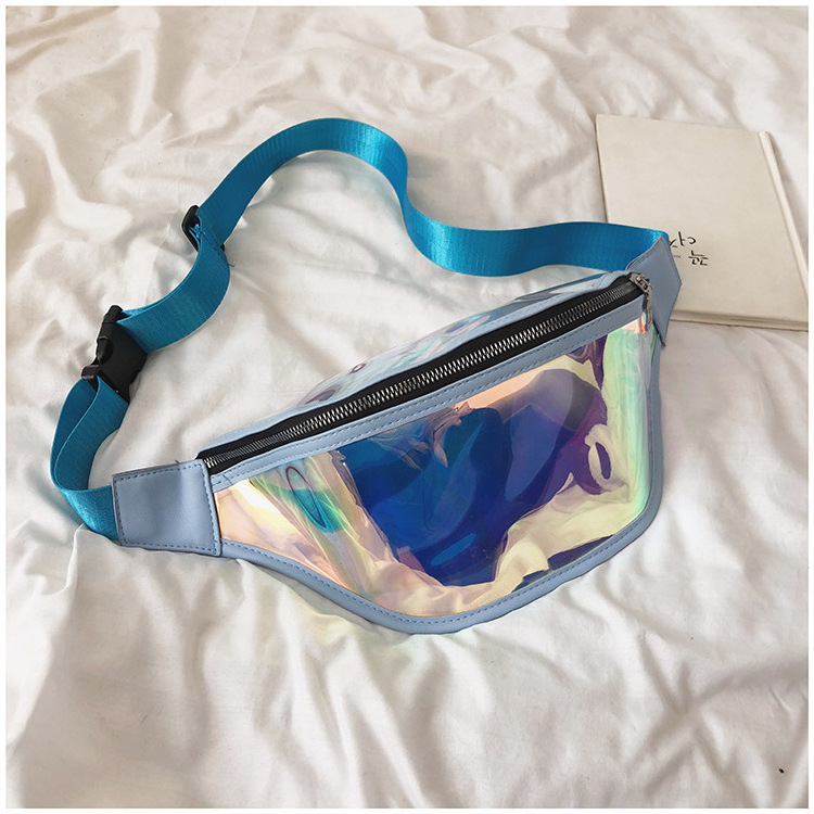 Transparent Clear Fanny Pack TPU Sling Bag PVC Waist Bag with Zipper for Women