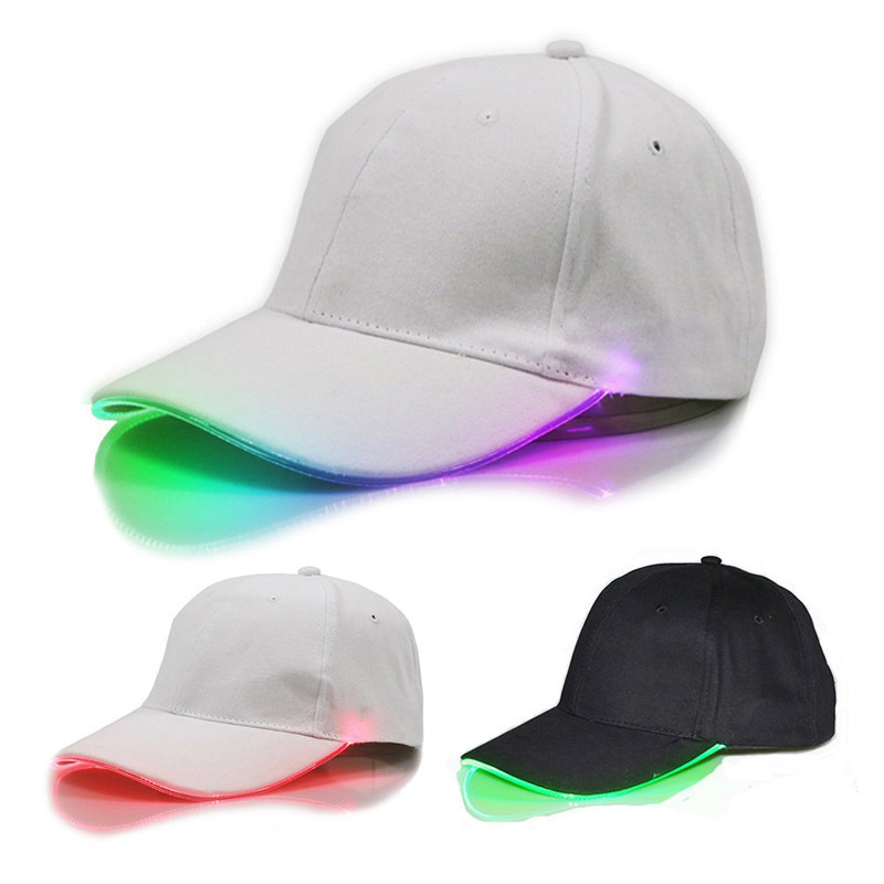 Wholesale High Quality Party Hat 6 Panels LED Hat Rave hat for Festival Club Stage Party Lighted Glow Party Baseball Cap