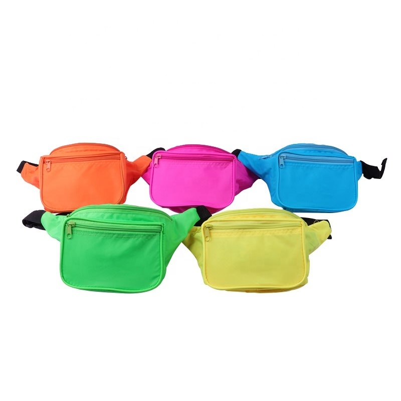 Wholesale Custom Polyester Neon Colour Waist Bag  Fanny Pack for Women Men Sports Fanny Bag