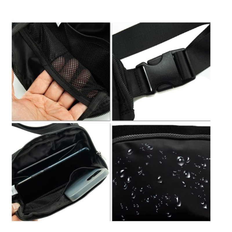 Wholesale Outdoor Unisex Nylon Crossbody Lulu Fanny Pack Mini Everywhere Belt Bag with Adjustable Strap