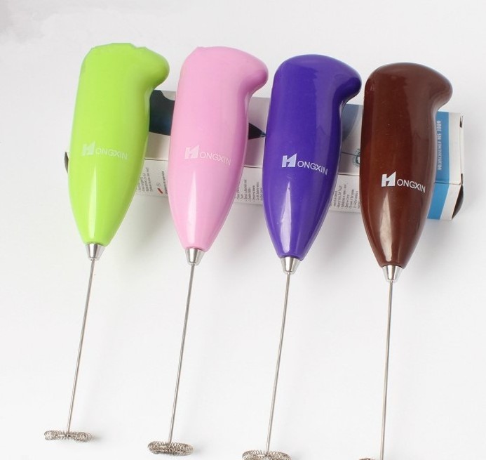 Portable Battery Operated Soft Stainless Steel Coffee Mixer Stirrer Handheld Milk Foam Maker