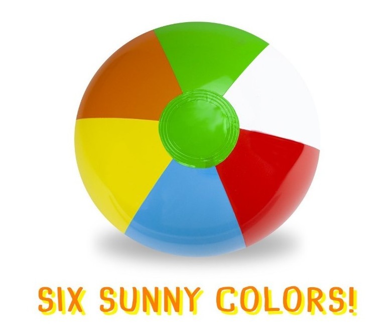 Unionpromo Custom pvc Classic Inflatable 6 Color Beach Ball