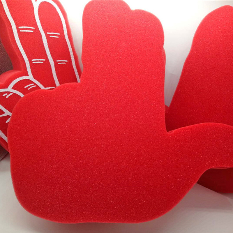 Foam Cheer Gloves Customized Logo Foam Hand Finger Color Normal Sponge Shape Foam Finger Hand