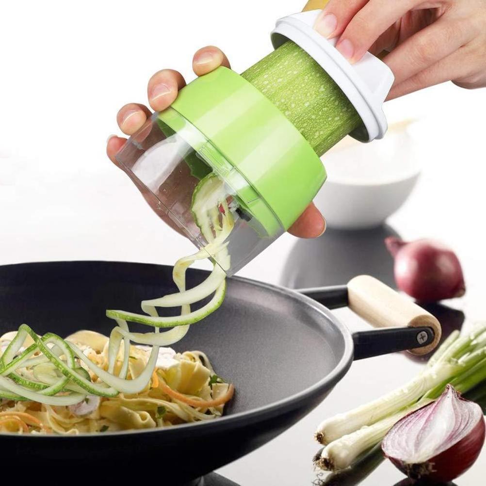 3 in 1 Adjustable Spiral Grater Cutter Salad Tools Noodle Spaghetti Maker Handheld Spiralizer Vegetable Fruit Slicer