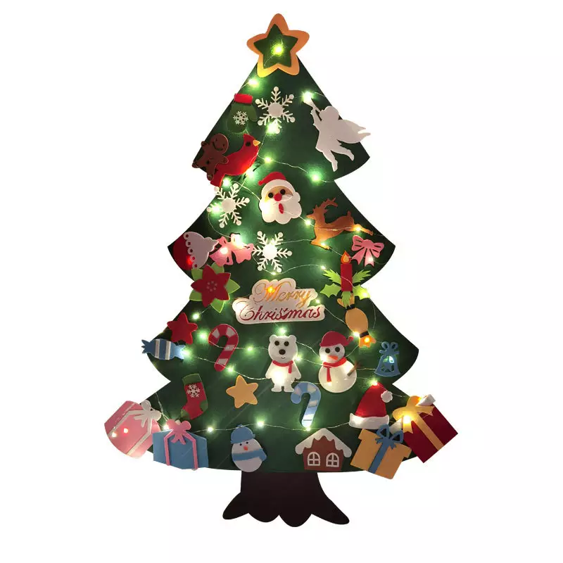 Hot Sale DIY Felt Christmas Tree Wall Hanging Decorations for Door Made from Durable Felt Material for Christmas Trees