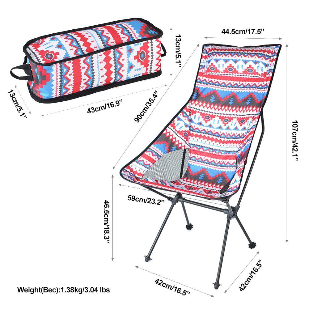 In Stock Lightweight Moon Chair Folding HighBack Camping Chair Portable Outdoor Beach Chair