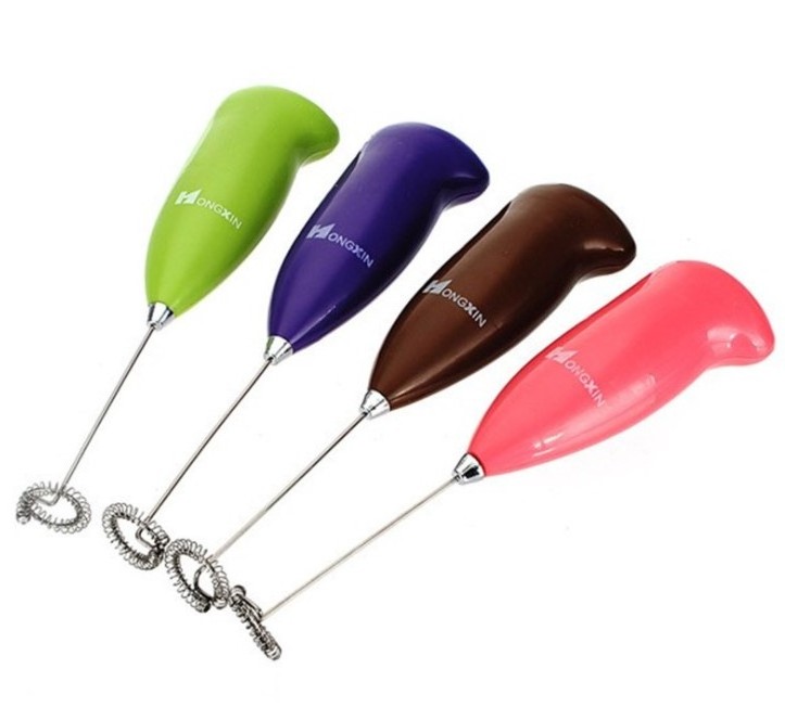 Portable Battery Operated Soft Stainless Steel Coffee Mixer Stirrer Handheld Milk Foam Maker