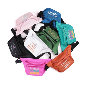 Wholesale Custom Polyester Neon Colour Waist Bag  Fanny Pack for Women Men Sports Fanny Bag