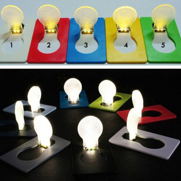 Custom Logo Credit Card Size Light Bulb Flashlight/ mutil color led bulb light/Mini Pocket Wallet Size LED Bulb Light Lamp