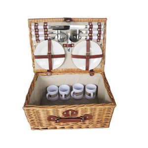 Promotional Willow Picnic Basket Set for 4 Persons