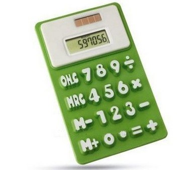 Promotion 8 Digits Folding Waterproof Silicone Calculator