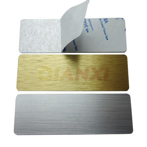 Blank metal nameplate label aluminium sign blanks stainless steel tags