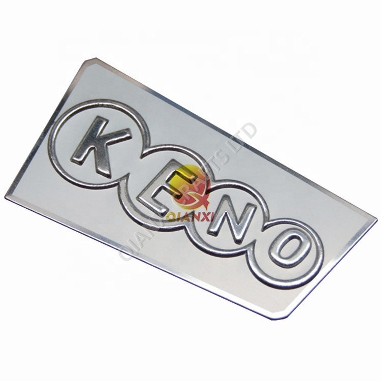 Adhesive metal engraved name plate sticker etched stainless steel labels