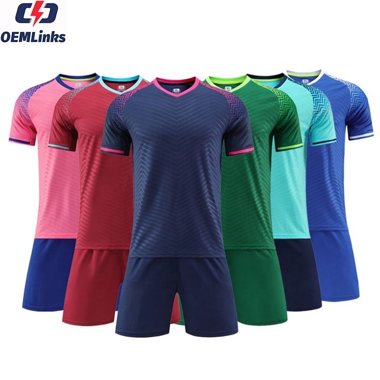 top quality OEM Wholesale service Custom Logo Men's Soccer Wear Sport Uniform Football Jerseys