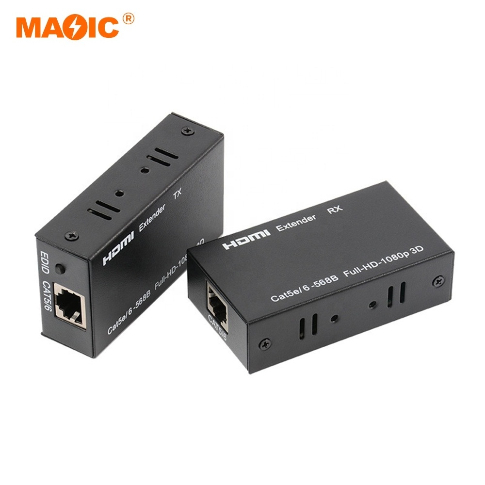 1080P 3D 60m HDMI to RJ45 Extender over IP Single CAT5e Cat 6 Ethernet LAN 60m Hdmi Extender