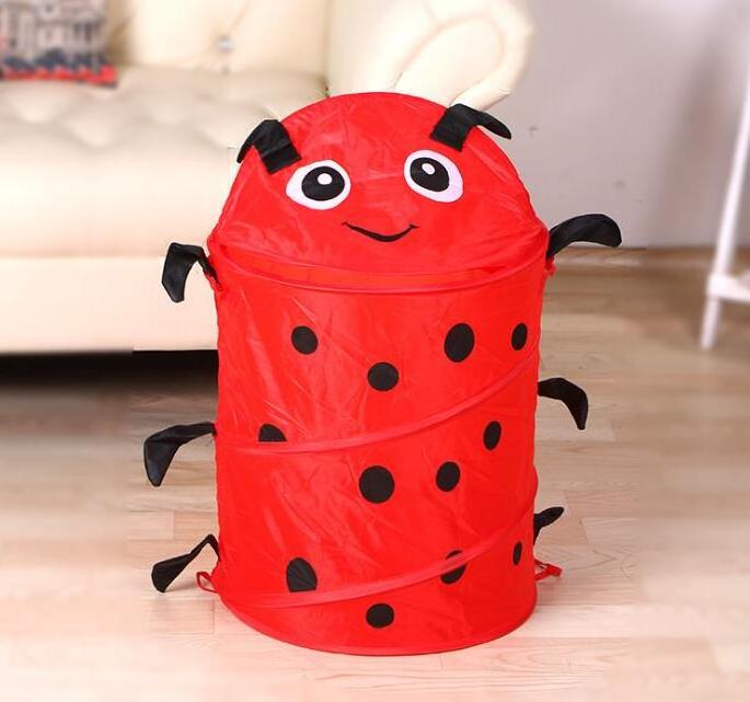 Cartoon polyester folding laundry basket Folding laundry bags