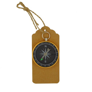 Gold Compass Keyring Metal Party Birthday Wedding Pendant Hiking Camping Mini Pocket Metal Surveying Compass For Guests Gift