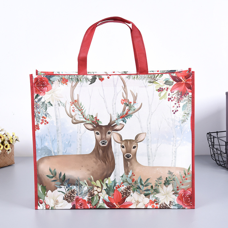 hot selling product sublimation christmas bag christmas packing shopping gift bags logo christmas decoration storage bag