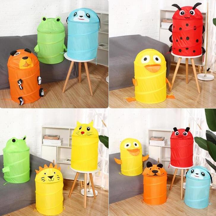 Cartoon polyester folding laundry basket Folding laundry bags