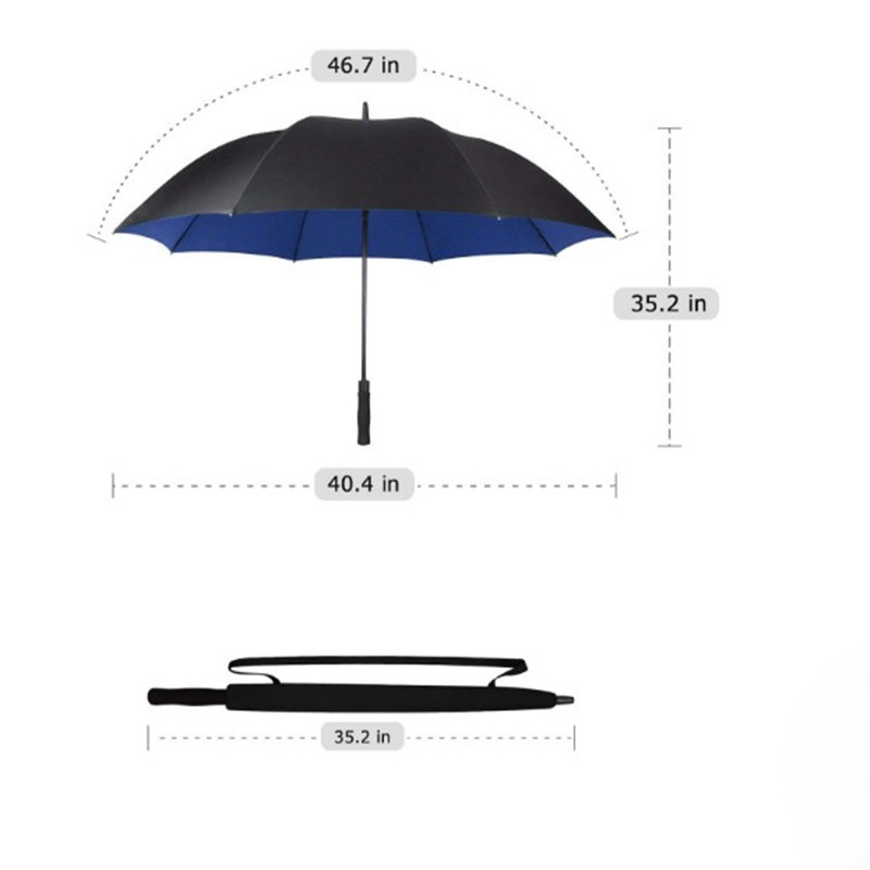 Promo windproof double layer portable waterproof outdoor custom promotional golf umbrella with logo printing