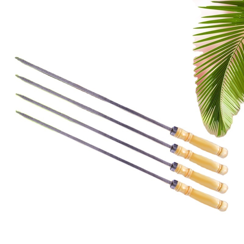 Flat Blade 22inch BBQ Kabob Sticks stainless steel bbq skewers stainless steel skewers