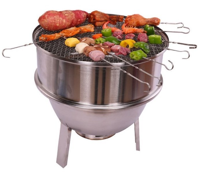 Home electric hanging furnace Outdoor smokeless charcoal barbecue thickened stainless steel BBQ oven