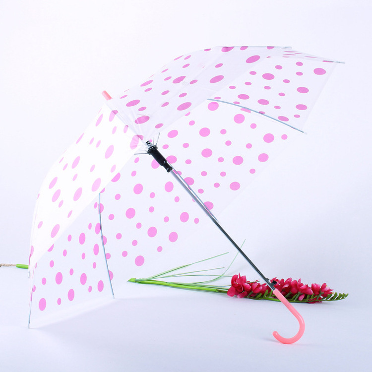 Promo EVA transparent umbrella solid color environmental protection straight umbrella