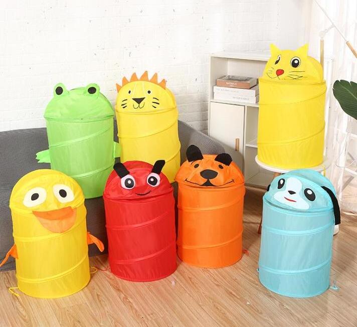 Cartoon polyester folding laundry basket Folding laundry bags