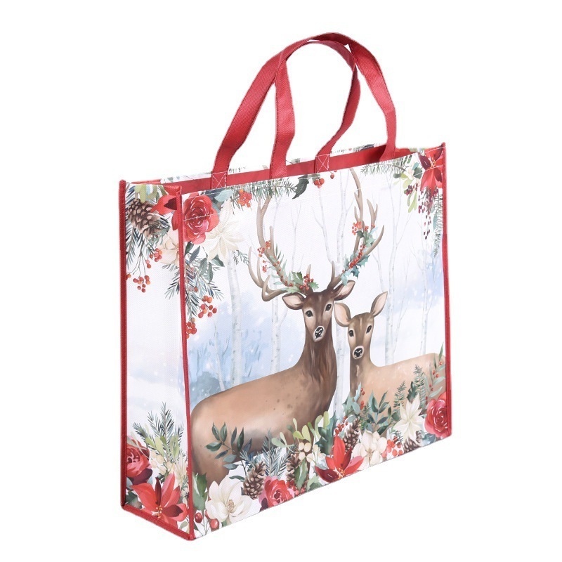 hot selling product sublimation christmas bag christmas packing shopping gift bags logo christmas decoration storage bag