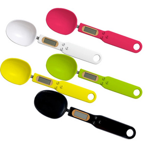 500g/0.1g Precise Digital Kitchen Scales LCD Display Electronic Measuring Spoons with Plastic Measuring Cups